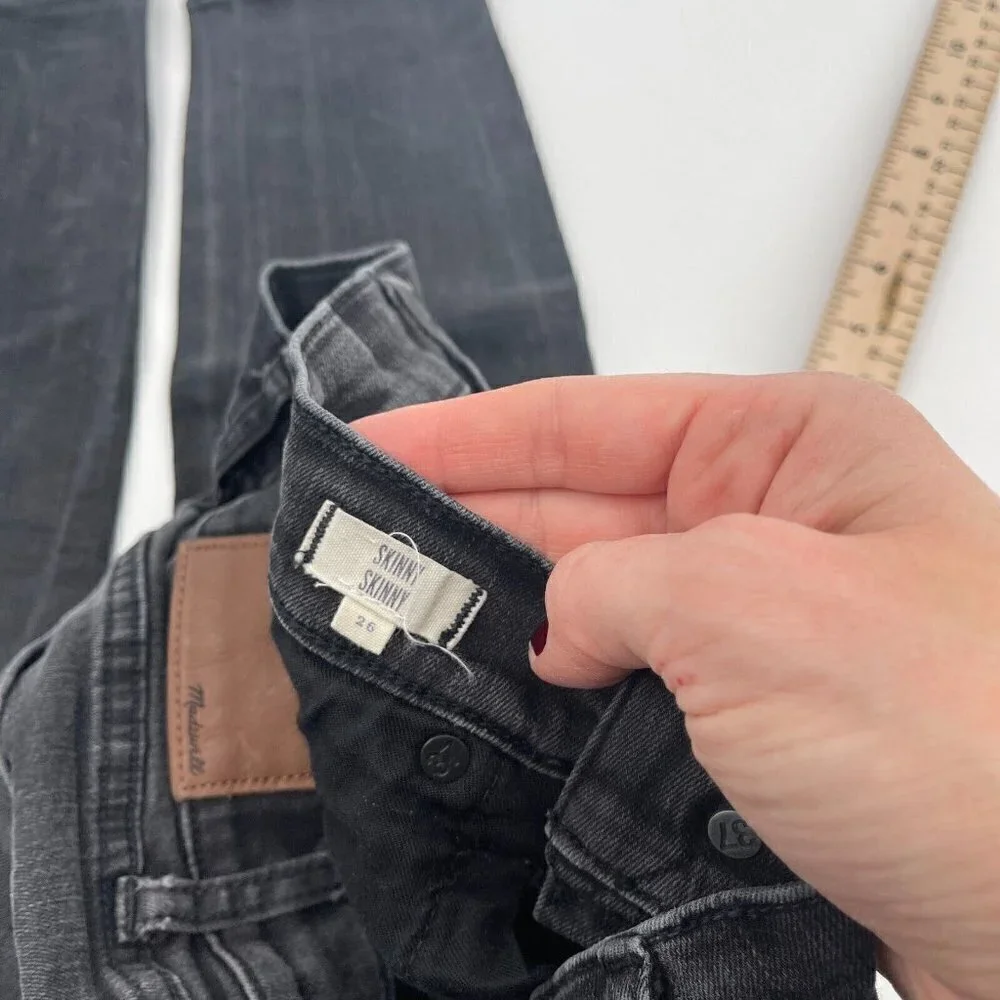 Madewell Jeans 25 Womens Skinny Skinny Denim Black Denim Casual Outdoor